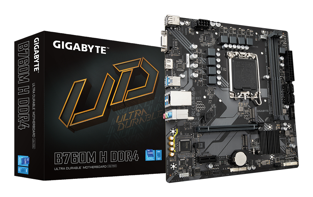 Tarjeta Madre Gigabyte B760M H Ddr4 Intel B760 Lga 1700 2X Ddr4 Hdmi Vga Micro Atx