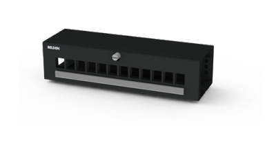 Panel De Parcheo Modular Belden Ax107477 Cat6A Cat6 Cat5E 12 Adaptadores De Fibra Óptica Negro