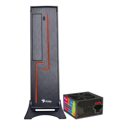 Gabinete Stylos Keelan Slim Itx Mini-Tower Mini-Itx Fuente De Poder 550W Stgakl1B