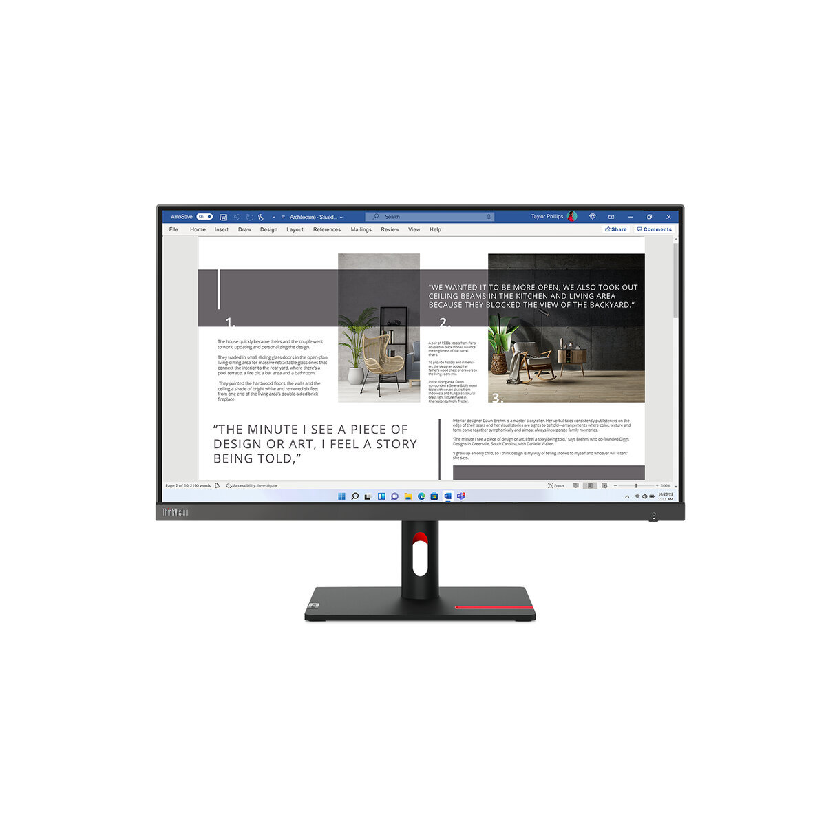 Monitor Lenovo Thinkvision S27I-30 27" Fhd 100Hz 6Ms Hdmi Negro 63Dfkar4La