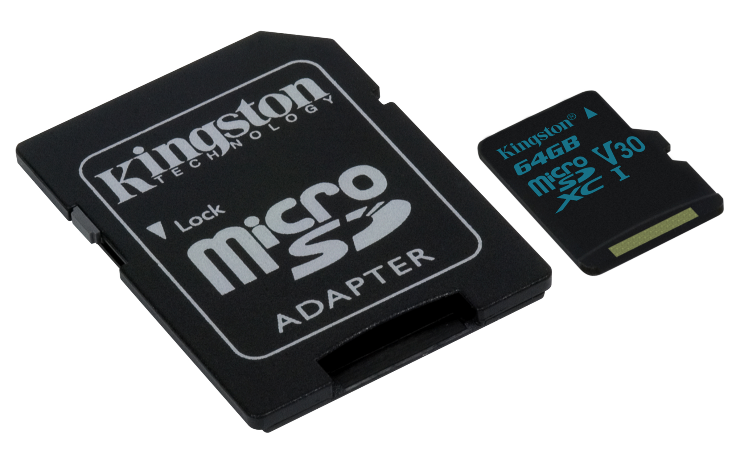 Micro Sd Kingston Canvas Go 64Gb Cl10 Uhs-I U3 V30 90Mb/S C/Adaptador
