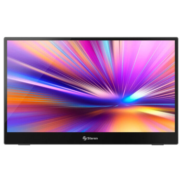 Monitor Portátil Steren Dis-116T Lcd 15.6" Fhd Touch Hdmi 2X Udb-C Con Bocinas Negro