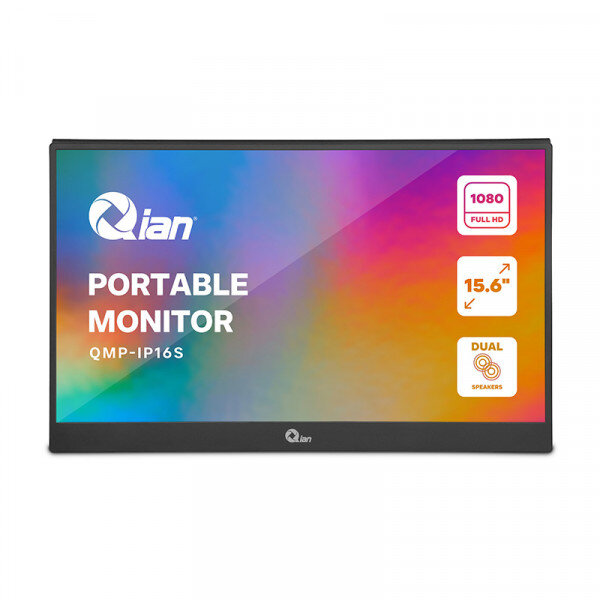 Monitor Portátil Qian 15.6" Fhd 60Hz Bocinas Integradas Negro Qmp-Ip16S