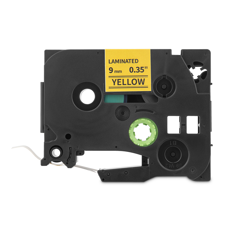 Cinta De Etiquetas Laminadas Qian Amarillo 6 Piezas Negro Qze-621