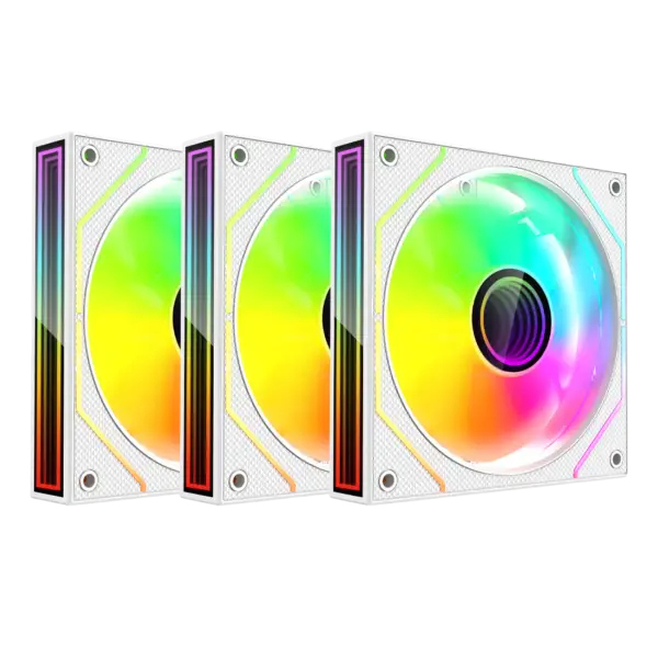 Kit De Ventiladores Xzeal Xz1115 Argb 3X 120Mm 1200Rpm Blanco Xzve101W