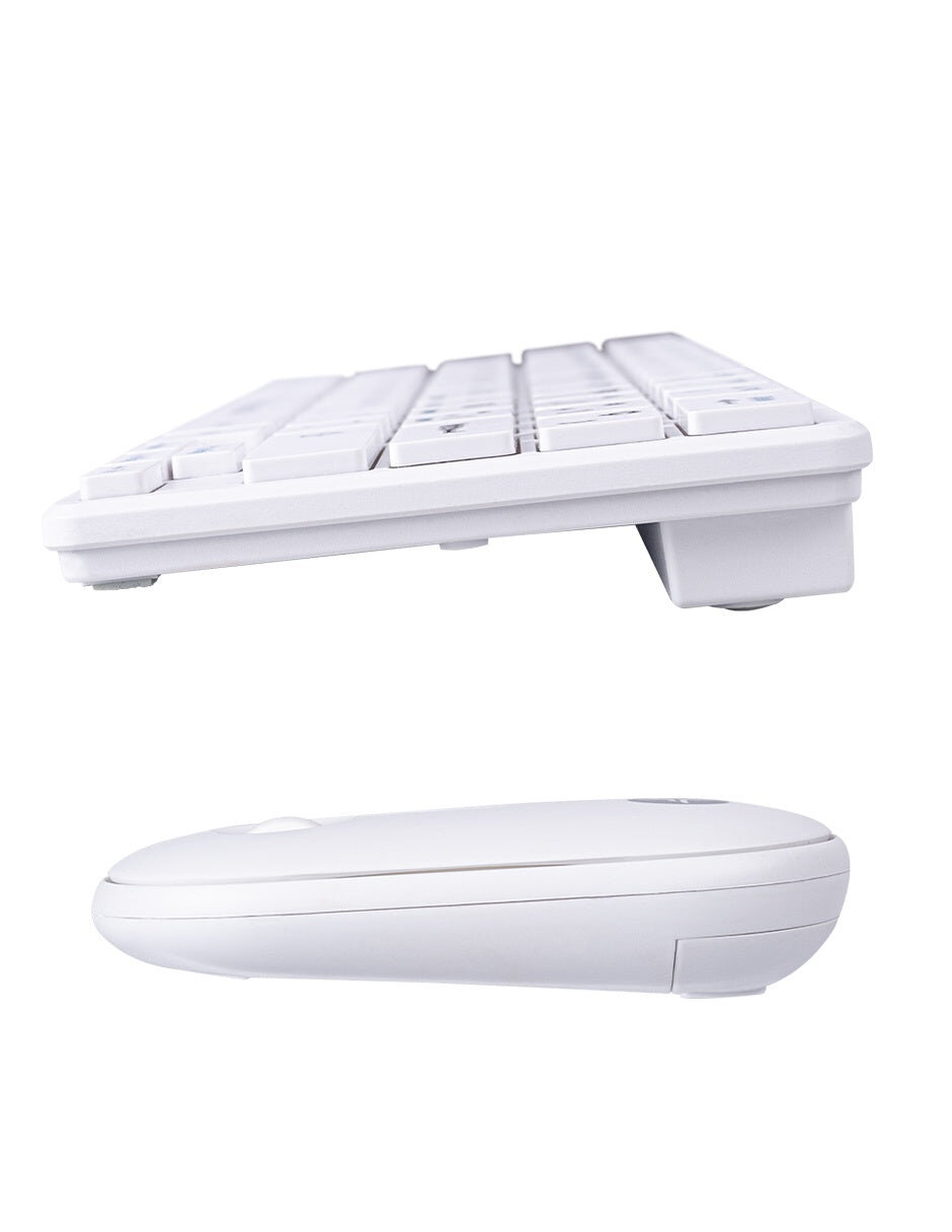 Kit De Teclado Y Mouse Techzone Tzaccbi04 Inalámbrico Rf Usb-A Blanco Español