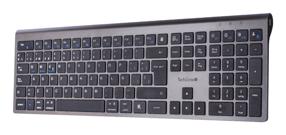 Teclado Inalámbrico Techzone Hefestos Bluetooth Recargable Usb-C Tzactcb01