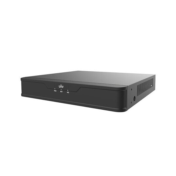Nvr Uniview 8Mp 4K 8 Canales 1 Disco Duro Máximo 10Tb 2X Usb 9X Rj-45 Negro Nvr301-08S3-P8