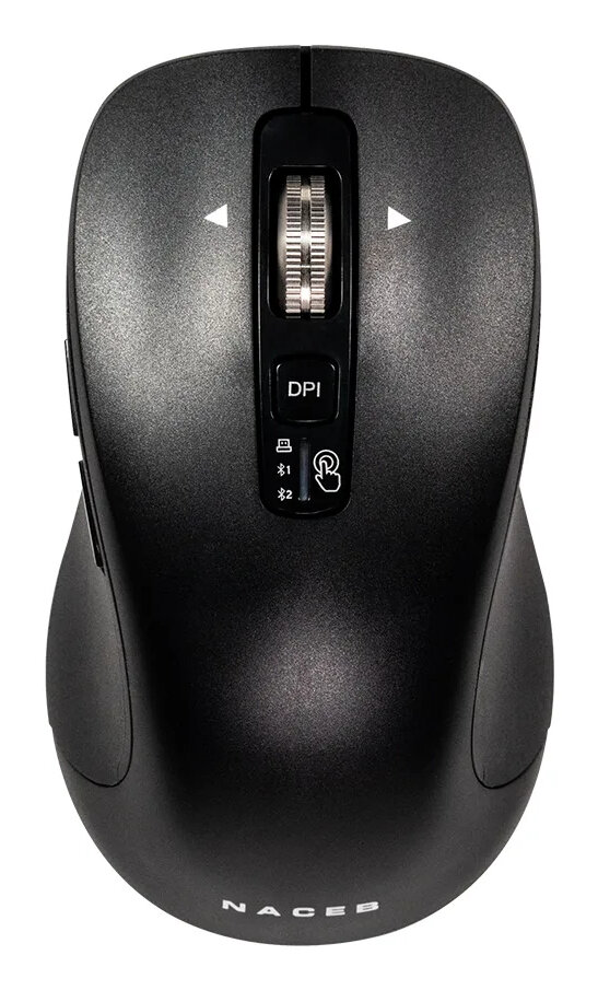 Mouse Inalámbrico Naceb Technology Óptico 6 Botones 3200Dpi Negro Na-0132