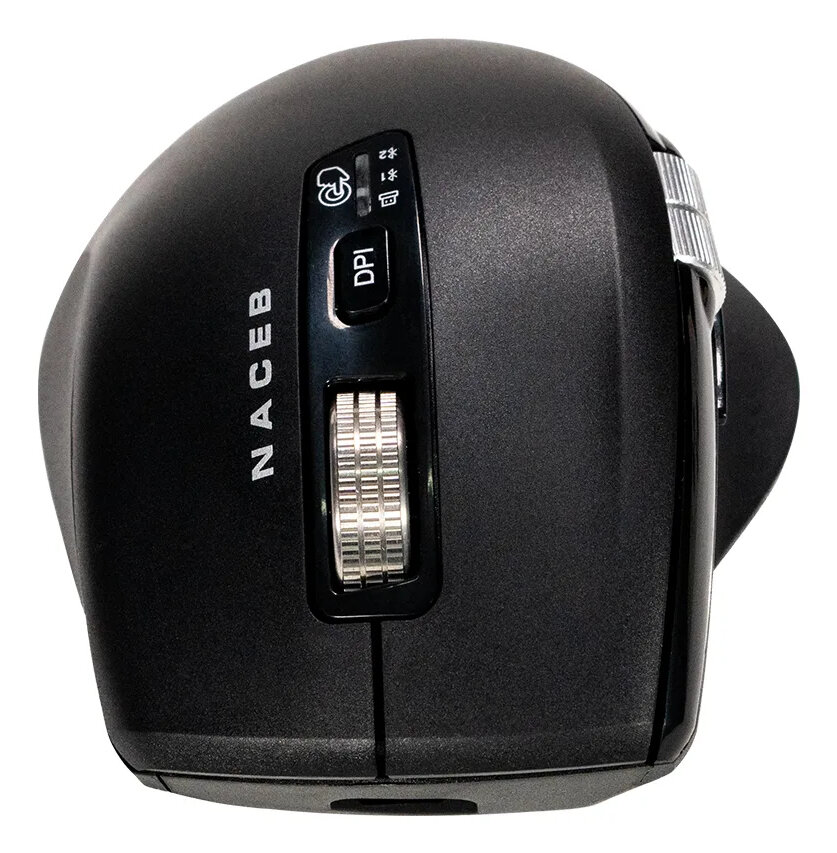 Mouse Inalámbrico Naceb Technology Óptico 6 Botones 3200Dpi Negro Na-0133