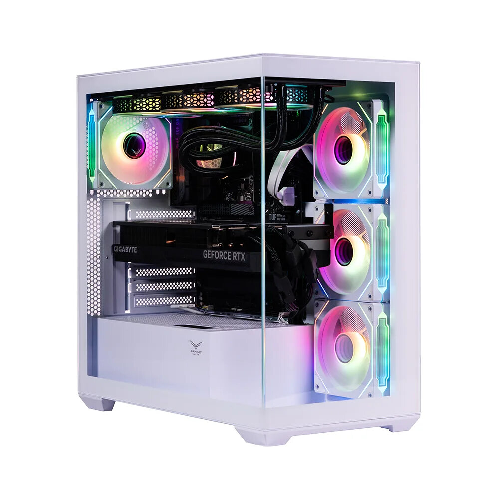 Gabinete Naceb Technology Midi-Tower Atx 4X 120Mm Instalado Blanco Na-0637B