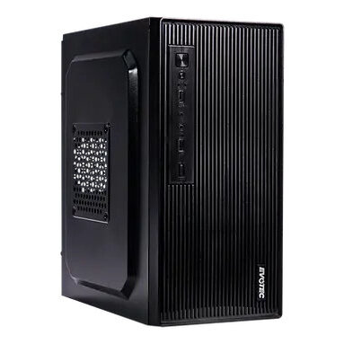 Gabinete Evotec Oslo Ev-1023 Mini-Tower Micro-Atx Con Fuente De Poder Instalado 500W Negro