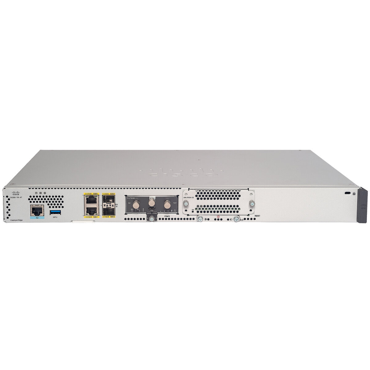 Router Inalámbrico Cisco C8200-1N-4T 1Ru Con 1 Tarjeta Nim Y Un Puerto Ge Wan 4X Rj-45 Gris