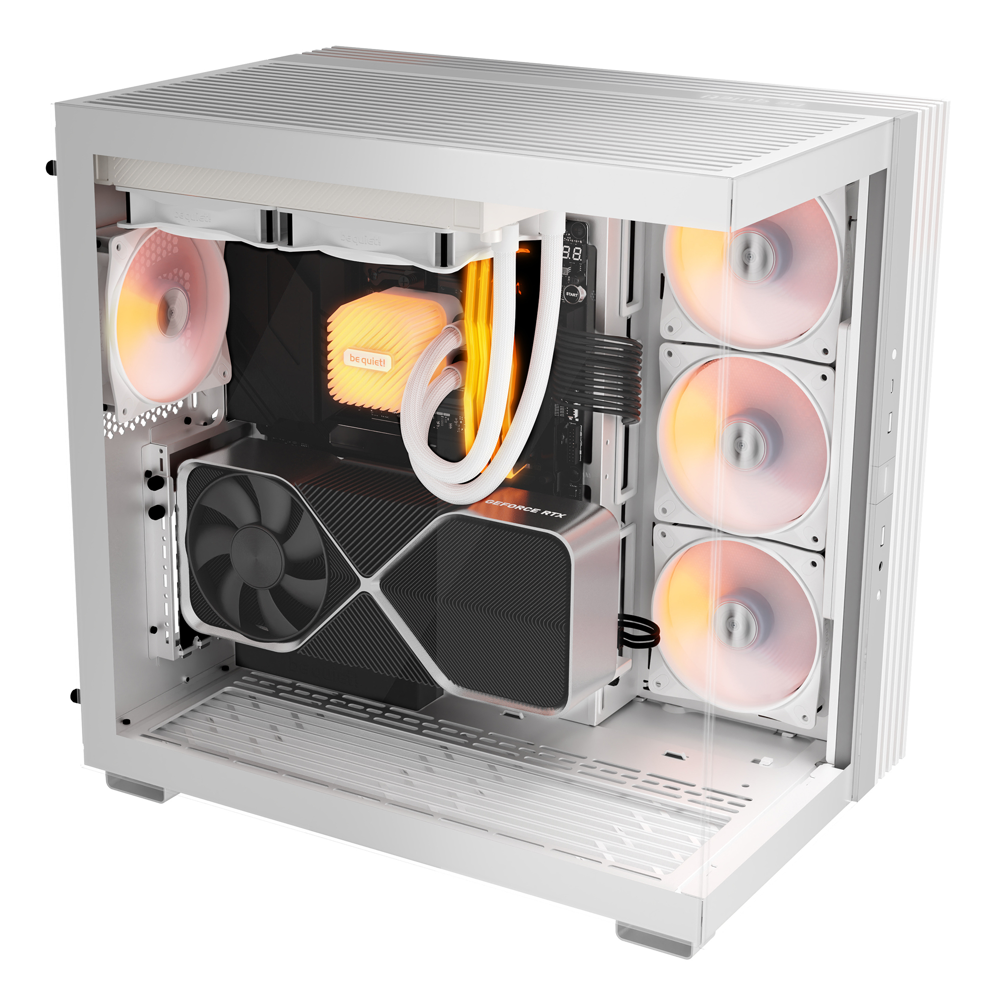 Gabinete Be Quiet! Light Base 600 Lx Bgw68 Midi-Tower Atx 4 Ventiladores Argb Blanco