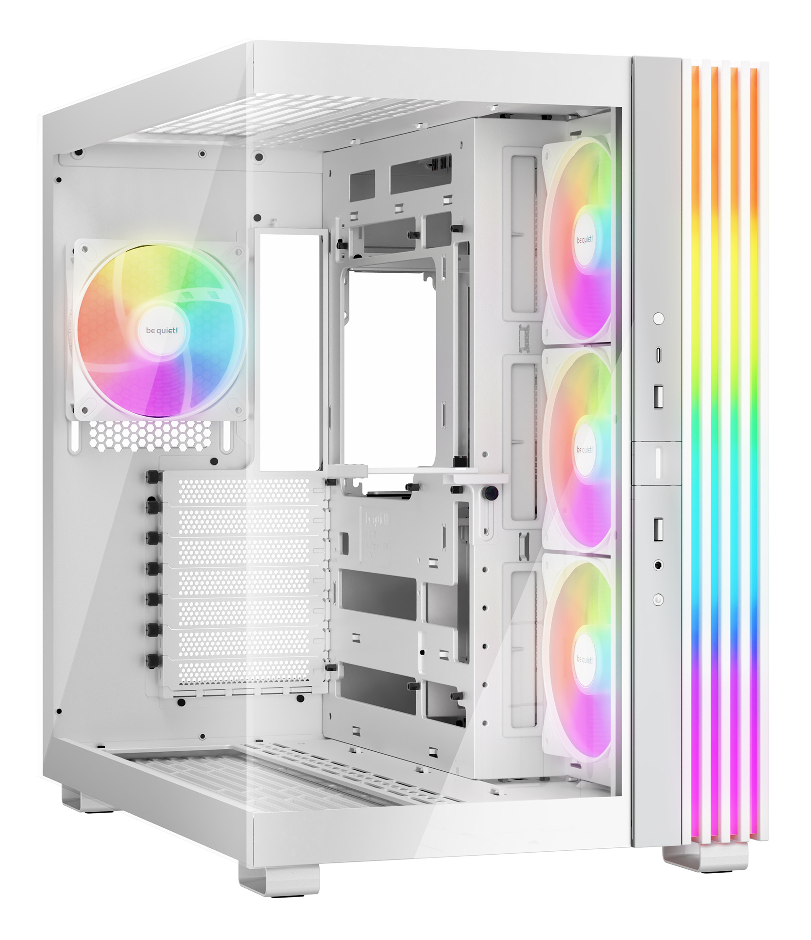 Gabinete Be Quiet! Light Base 600 Lx Bgw68 Midi-Tower Atx 4 Ventiladores Argb Blanco