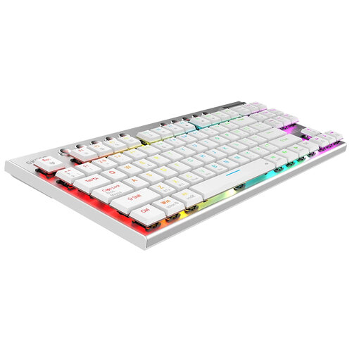 Teclado Gamer Mecánico Balam Rush Dominate Expert Gk959 Switch Brown Bluetooth Rf Blanco Br-940412
