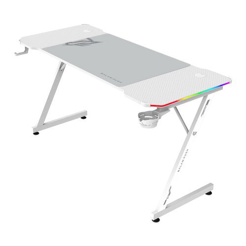 Escritorio Gamer Balam Rush Ergonómico Olympus Spot Glow Mrx6000 Rgb 140X60Cm Blanco Br-941402