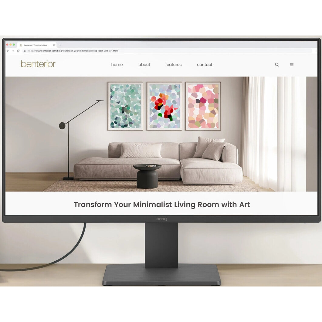 Monitor Benq Gw2491 23.8" Fhd 100Hz 5Ms Hdmi Dp Gris Oscuro 9H.Lnelj.Lbl