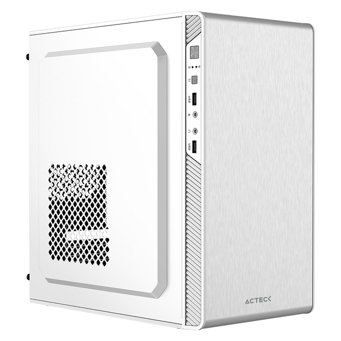 Gabinete Acteck Performance Ii Gi215F Mini-Tower Micro Atx Fuente De Poder 500W Blanco Ac-940047