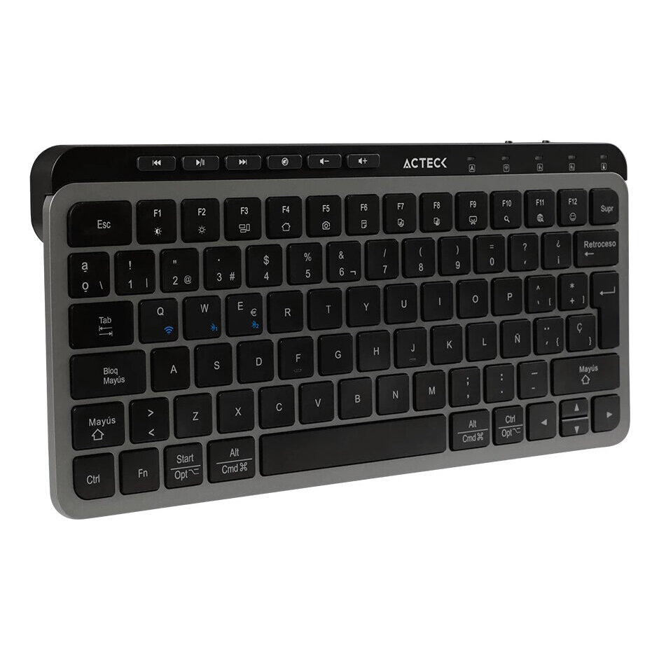 Teclado Acteck Inspire Krea Ti750 65% Inalámbrico Rf Bluetooth Español Gris Ac-940092
