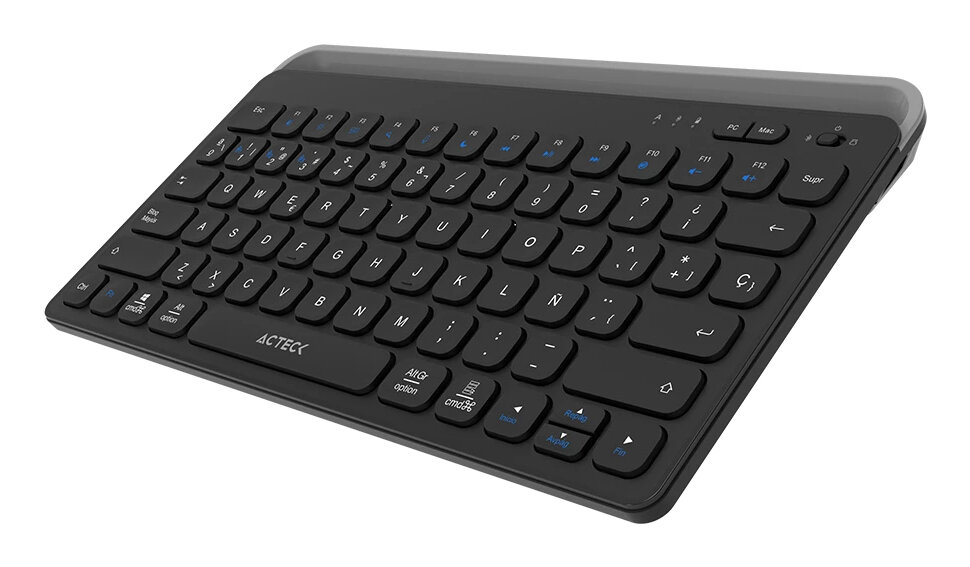 Teclado Inalámbrico Acteck Inspire Trek Ti737 Multidispositivos Bluetooth Español Negro Ac-940122