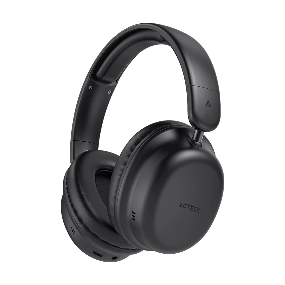 Audífonos Acteck Honour 2 Plus Hp626 Inalámbricos Bluetooth Usb-C Negro Ac-940948
