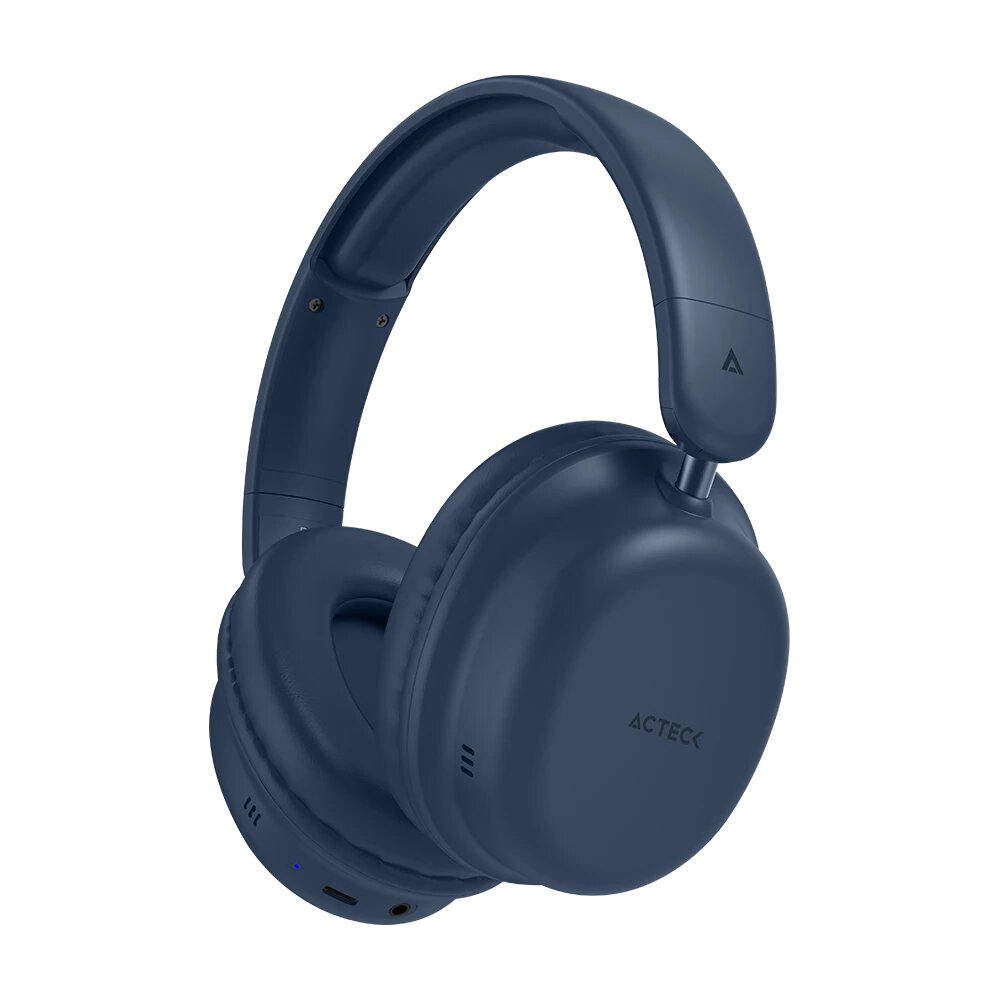 Audífonos Acteck Honour 2 Plus Hp626 Bluetooth Usb-C Cancelación De Ruido Azul Ac-940962