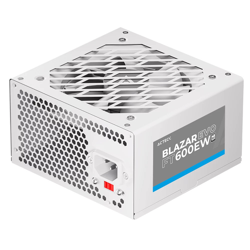 Fuente De Poder Acteck Blazar Evo Ft600Ew 600W 120Mm 24-Pin Atx Blanco Es-05003Ew