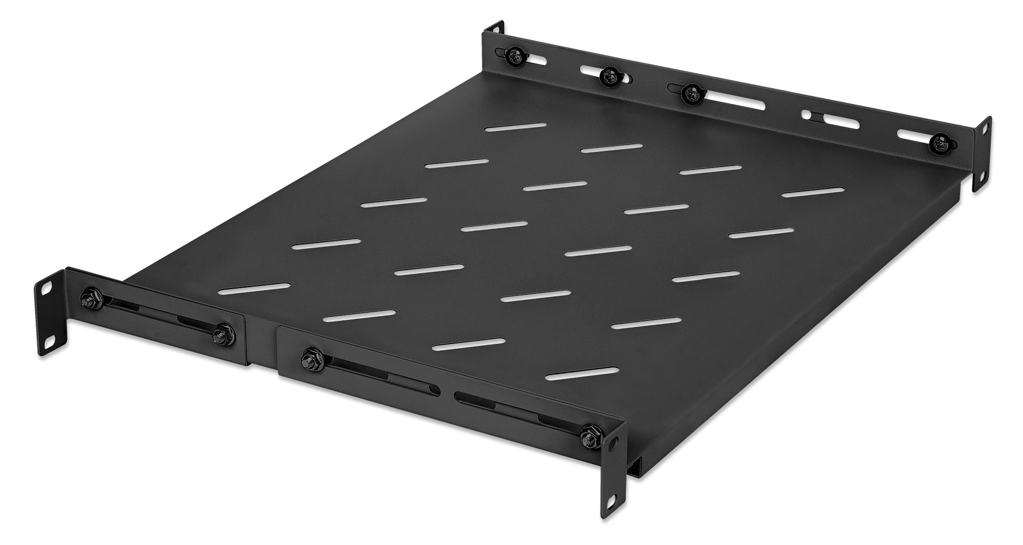 Charola Para Rack Intellinet Ajustable 35-55Cm 1U Máximo 20Kg Negro 714082