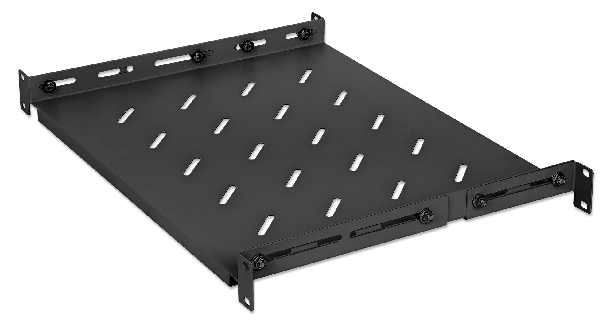 Charola Para Rack Intellinet Ajustable 35-55Cm 1U Máximo 20Kg Negro 714082