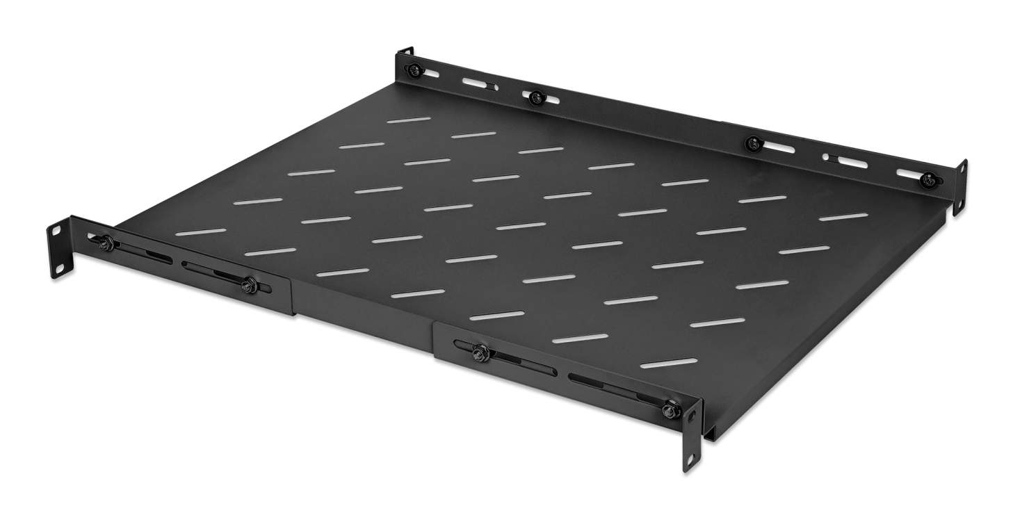 Charola Para Rack Intellinet Ajustable 55-75Cm 1U Máximo 20Kg Negro 714112