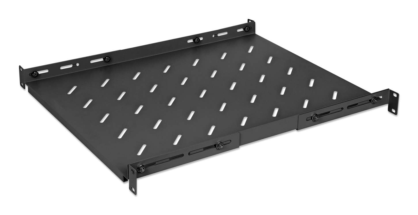 Charola Para Rack Intellinet Ajustable 55-75Cm 1U Máximo 20Kg Negro 714112