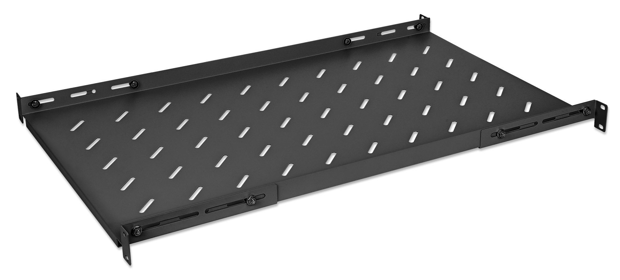 Charola Para Rack Intellinet Ajustable 75-95 Cm 1U Máximo 20Kg Negro 714716