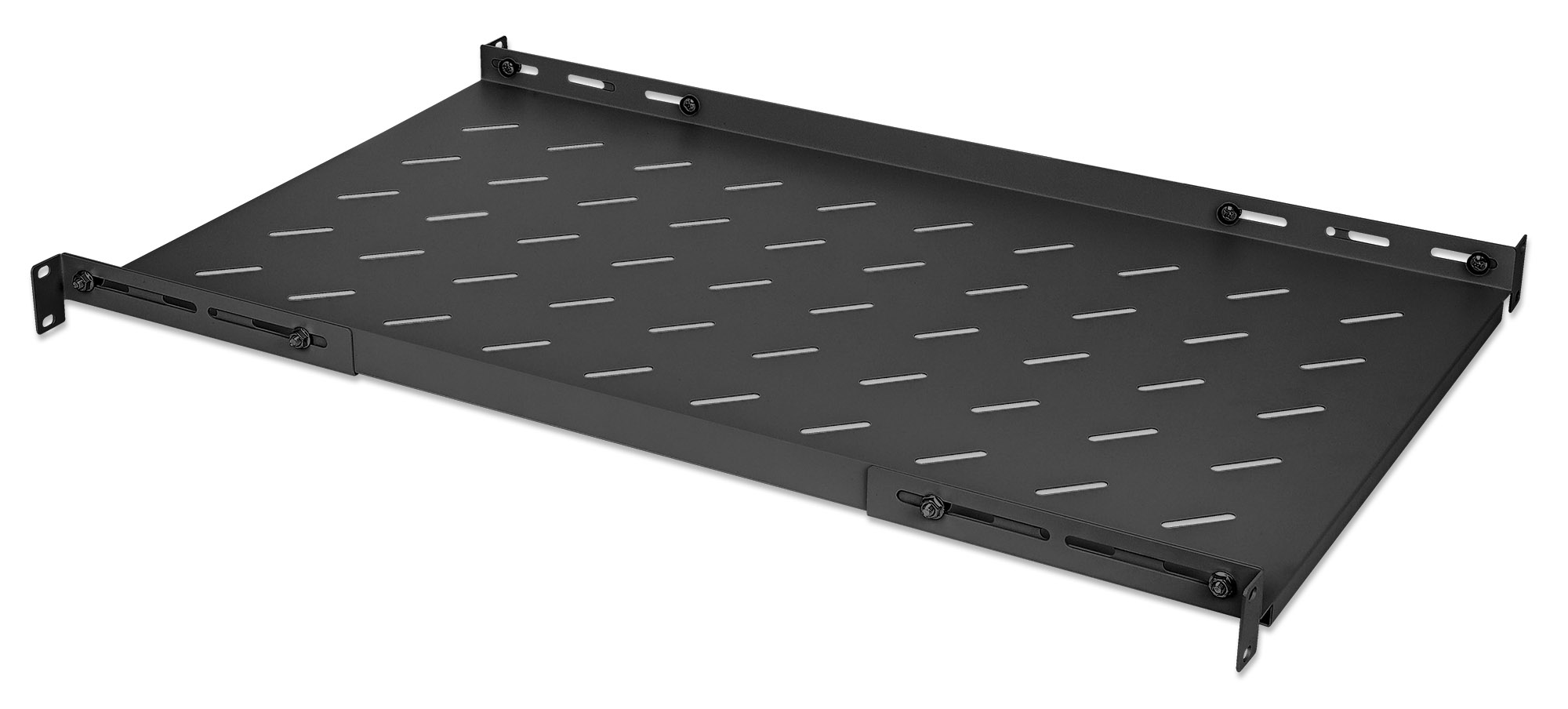 Charola Para Rack Intellinet Ajustable 75-95 Cm 1U Máximo 20Kg Negro 714716