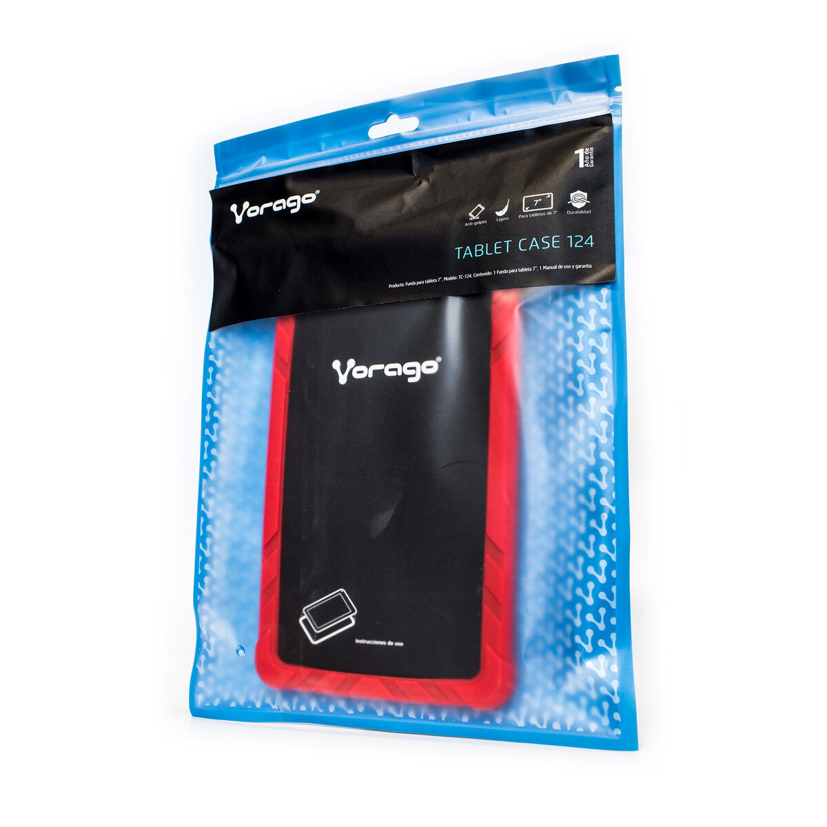Funda Silicon  7 " Tablet Vorago Tc-124 Roja