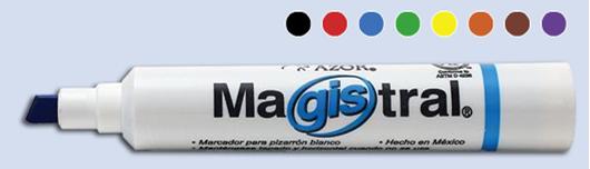 Marcador Magistral Clasico Plastico Pizarron Blanco Azul C/12 Pzas