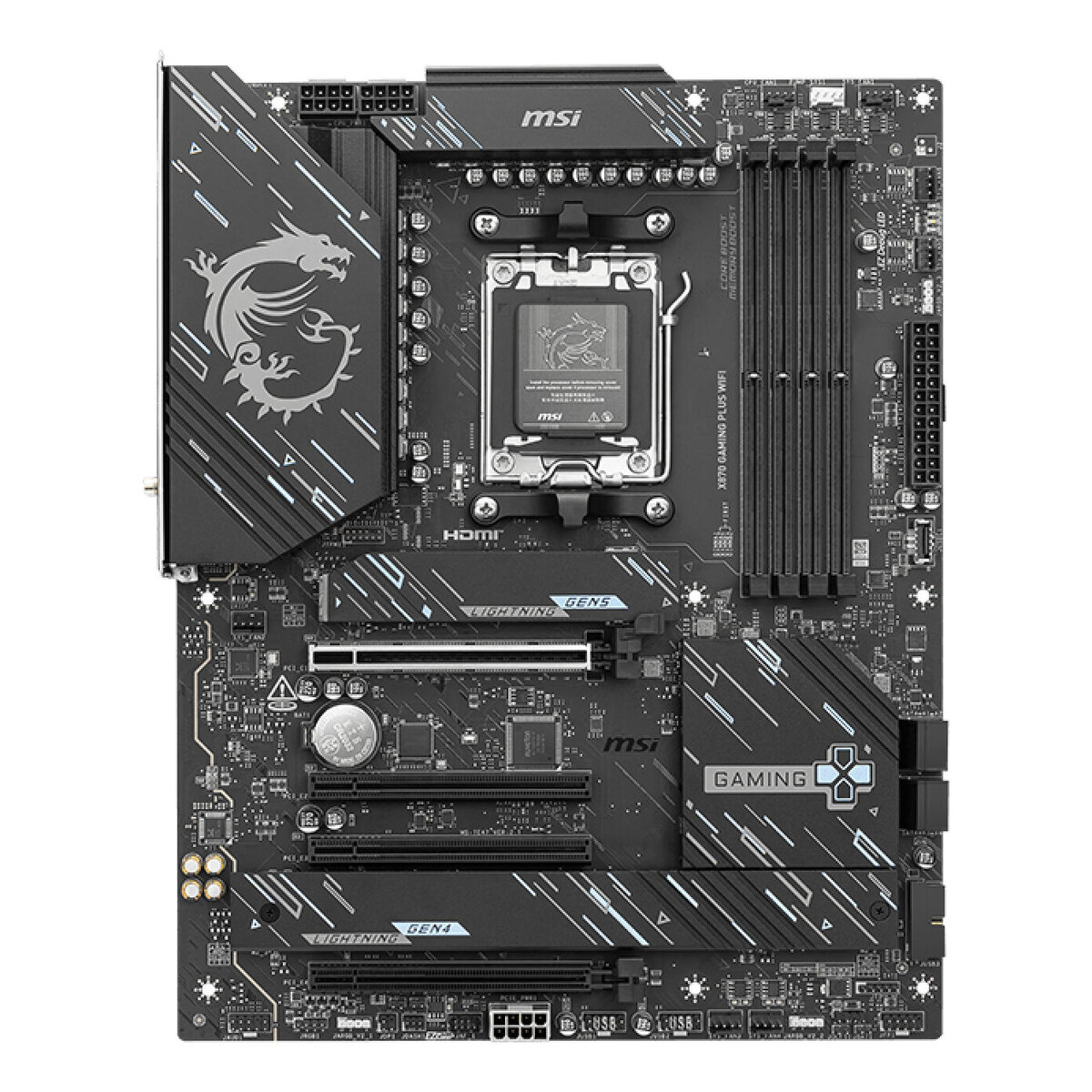 Tarjeta Madre Msi X870 Gaming Plus Wifi Amd X870 Am5 Ddr5 Hdmi Dp Atx