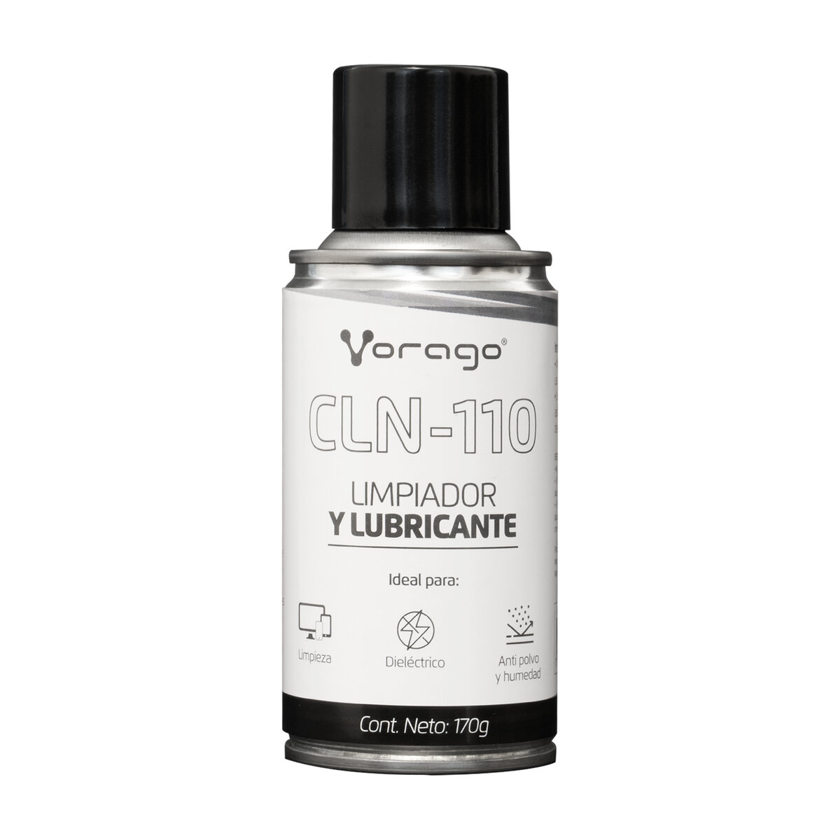 Limpiador De Contactos Y Circuitos Vorago Cln-110 170G Lubricante Dieléctrico Antiestático Silicón
