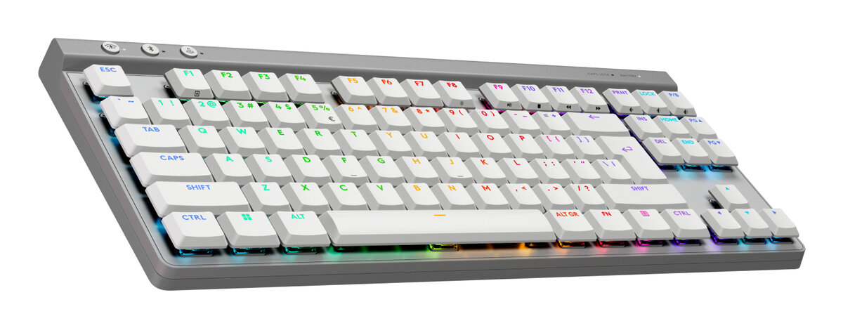 Teclado Logitech G515 Tkl Lightspeed Rgb Inalámbrico Rf Inglés Blanco 920-012535