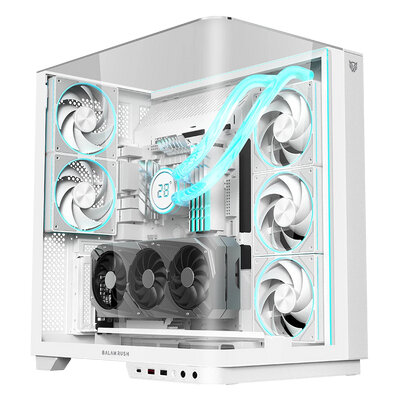 Gabinete Gamer Balam Rush Tank Curve 7800 Media Torre Blanco Br-941563
