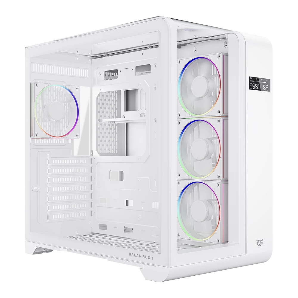 Gabinete Balam Rush Tank Expert 7400 Midi Tower M-Atx Usb2/Usb3/Usb-C Blanco Argb Br-941600