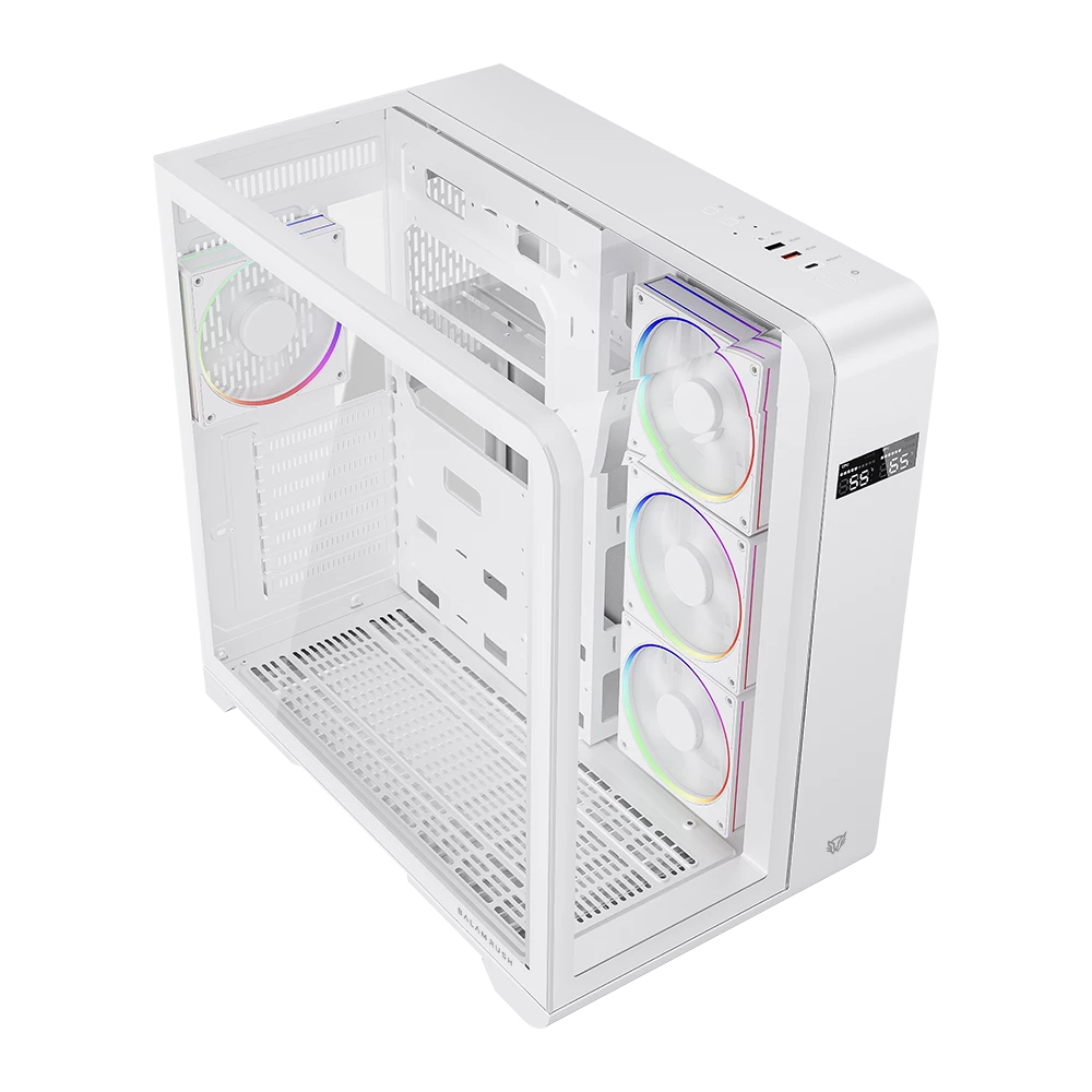 Gabinete Balam Rush Tank Expert 7400 Midi Tower M-Atx Usb2/Usb3/Usb-C Blanco Argb Br-941600