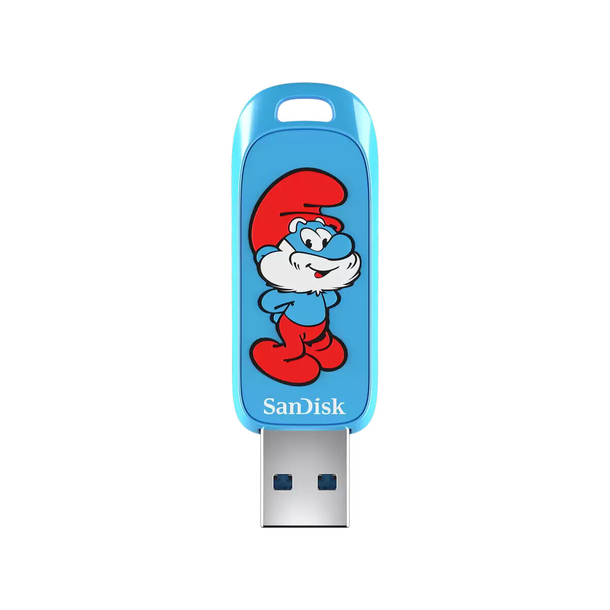 Memoria Usb Sandisk Smurfs 128Gb Usb Tipo A 3.2 Gen1 130Mb/S Azul Sin Tapa Sdczis-128G-G46