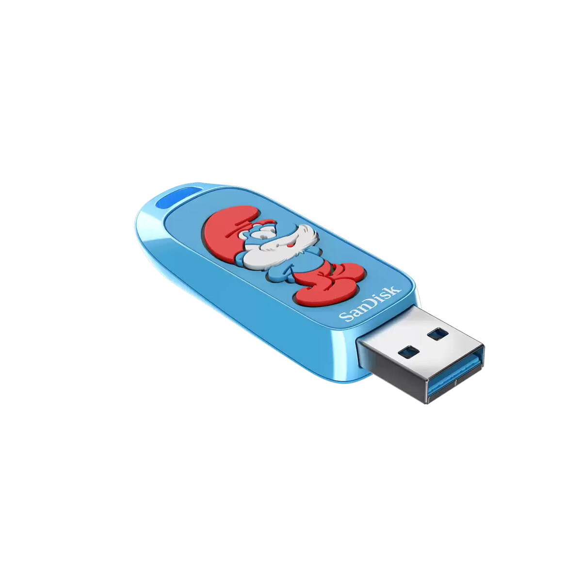 Memoria Usb Sandisk Smurfs 128Gb Usb Tipo A 3.2 Gen1 130Mb/S Azul Sin Tapa Sdczis-128G-G46