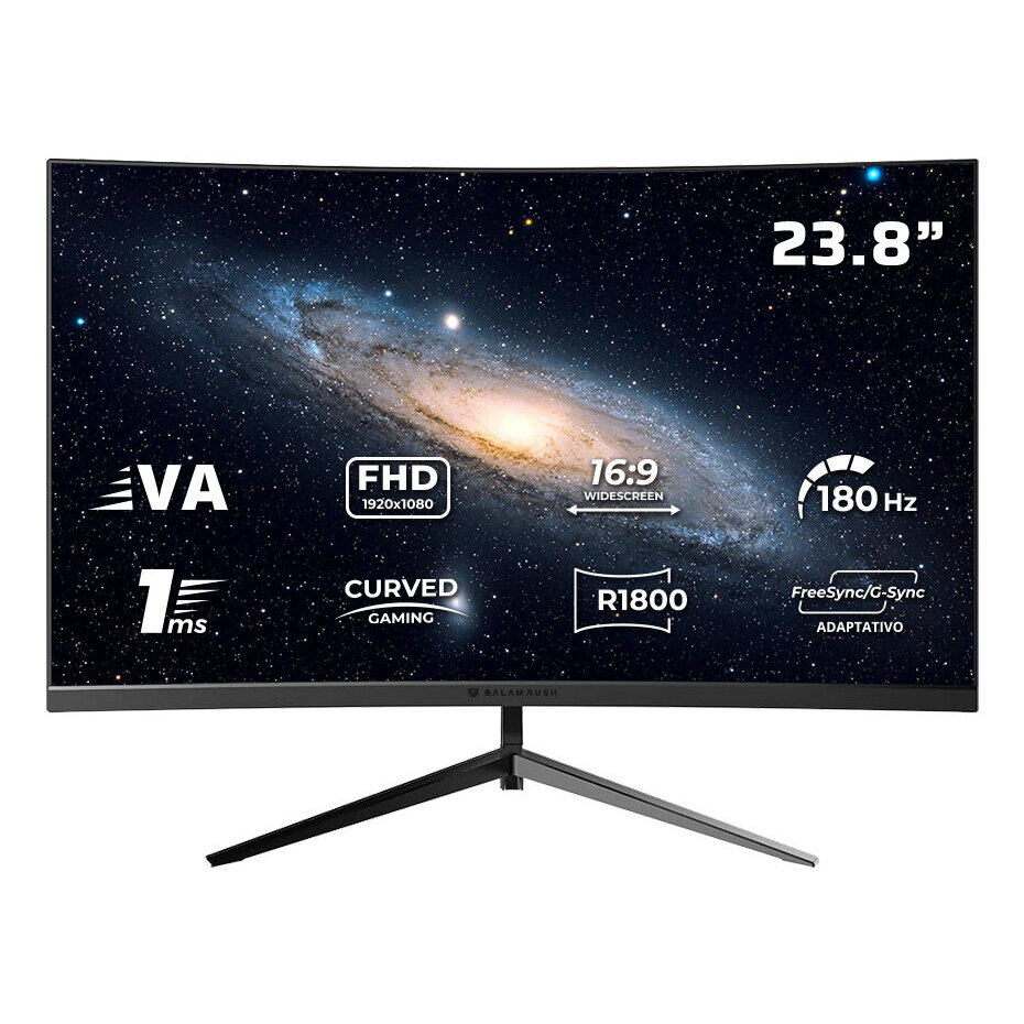 Monitor Gamer Curvo Balam Rush Andromeda Mag24Y 23.8" 1920X1080 180Hz G-Sync Freesync Hdmi Br-943031