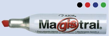 Marcador Magistral Aluminio Pizarron Blanco Color Rojo C/12 Pzas