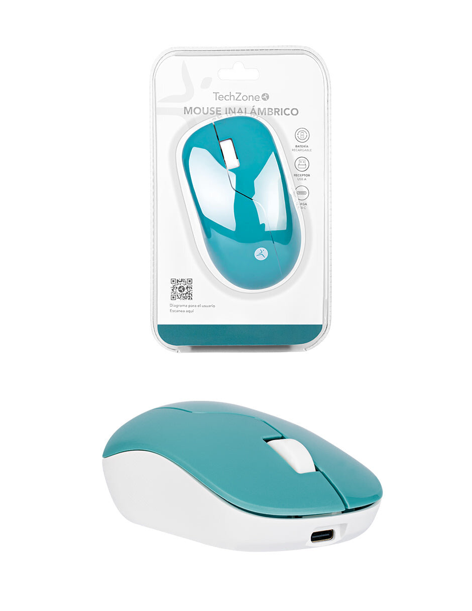 Mouse Techzone Tzacmoi40 Optico 1200Dpi 3 Botones Rf Inalambrico Ambidextro Tzacmoi40