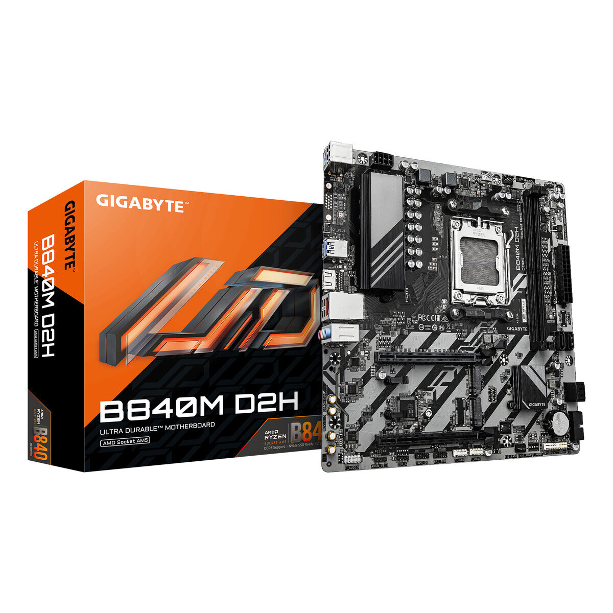 Tarjeta Madre Gigabyte B840M D2H Amd B840 Am5 128Gb Ddr5 2.5Gbe Matx Pcie4.0 Hdmi B840M D2H