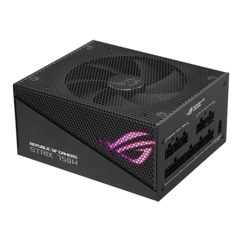 Fuente De Poder Modular Asus Rog Strix 750W 80 Plus Gold Atx Negro Aura Rog-Trix-750-Aura-Gaming