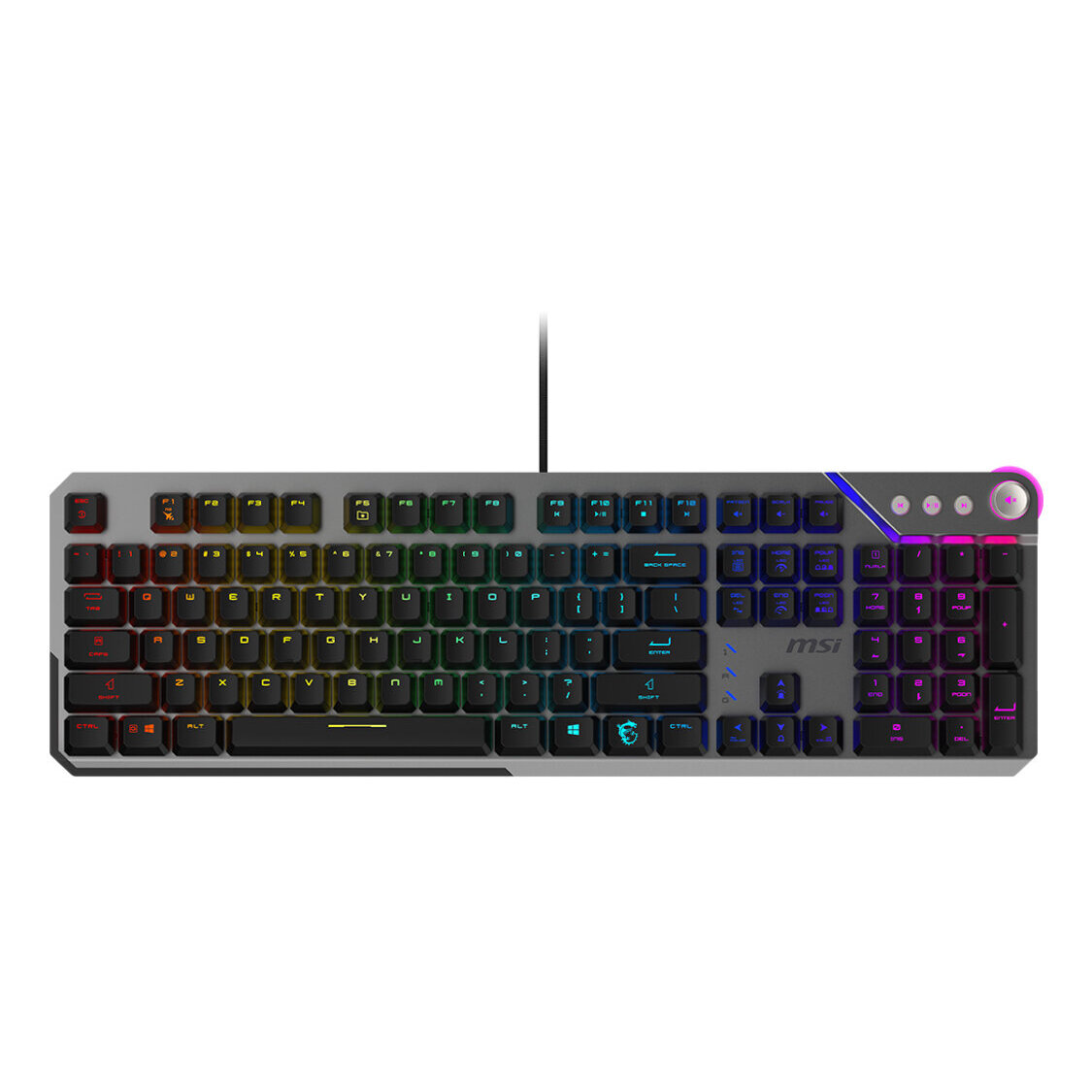 Teclado Msi Strike 600 Silent Interruptor Mecánico Led Rgb Alámbrico Usb Strike 600 Silent Us